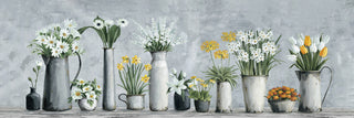 "Blooms, White and Yellow" Painting Print on Wrapped Canvas