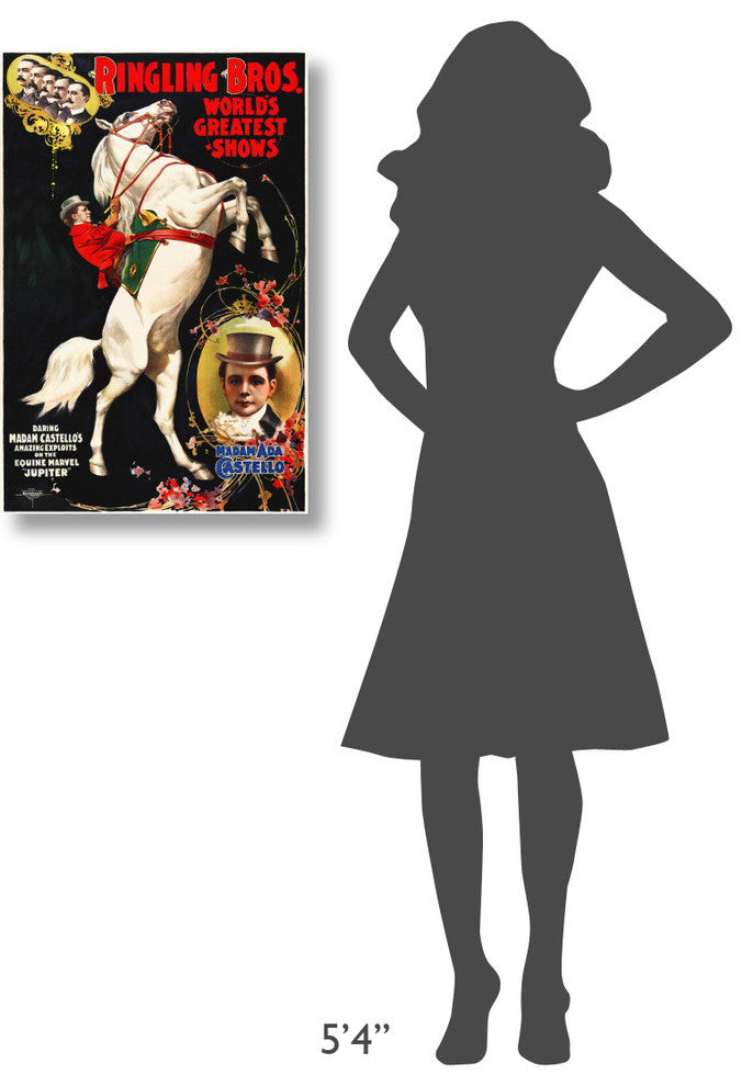Madam Ada Castello And Jupiter, Poster For Ringling Brothers, Ca,  1899, 20x30
