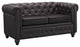 Modern Urban Contemporary Vinyl Loveseat, Brown Faux Leather