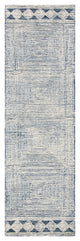 Safavieh Couture Abstract Collection, ABT349 Rug, Ivory/Navy, 2'3"x12'