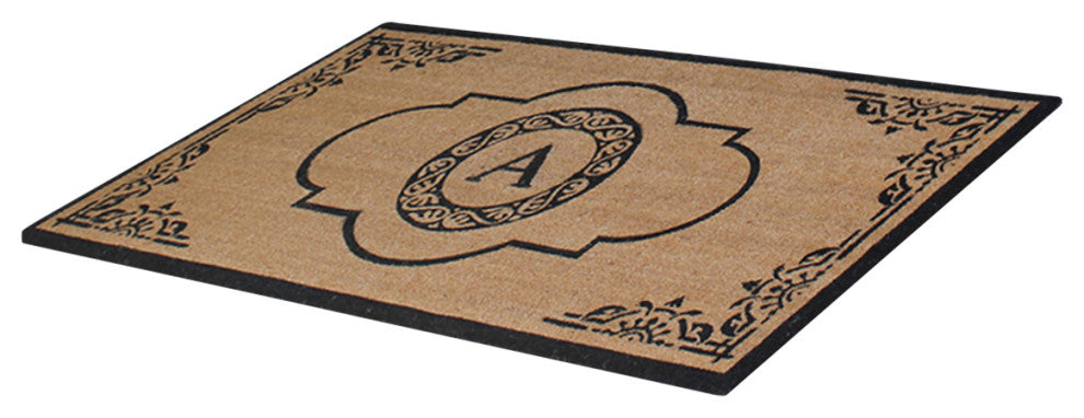 First Impression Hand Crafted Abrilina Entry Monogram Double Doormat,(30"x48"),
