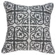 20" X 7" X 20" Traditional Gray And White Cotton Pillow Cover With Poly Insert
