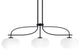 Cavella 3 Light Island Light, Matte Black Finish, 10" White Muslin Glass