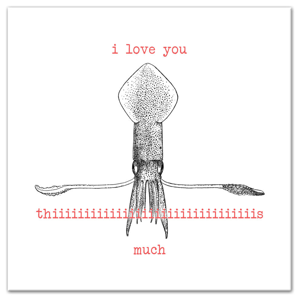 Squid Love 20x20 Canvas Wall Art