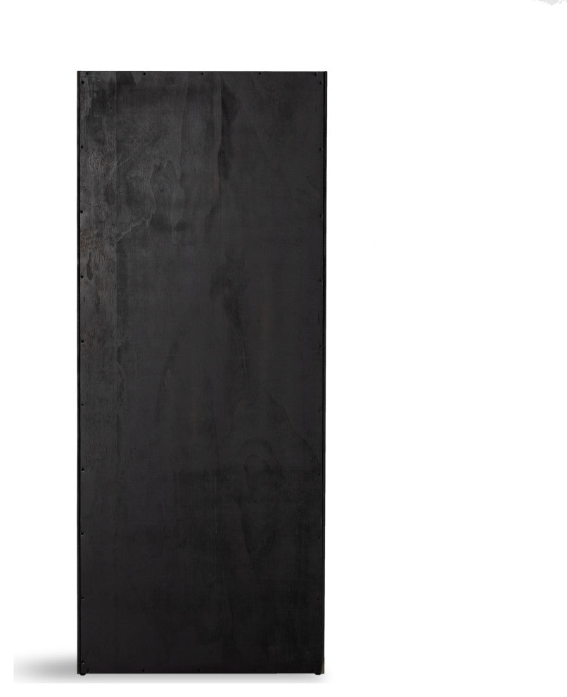Higgs Bookcase-Brushed Ebony Oak Veneer