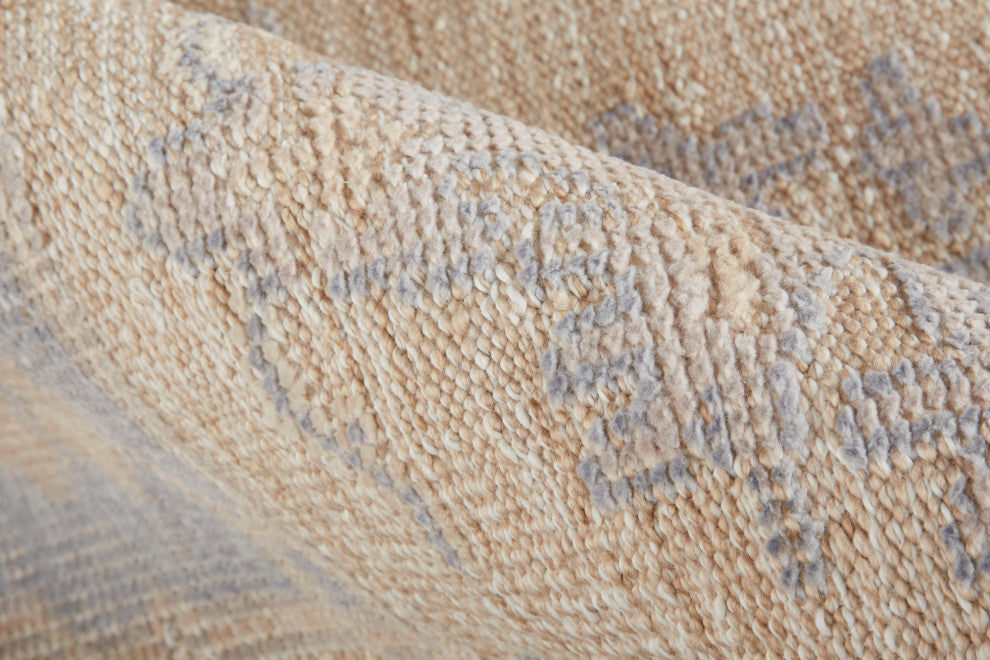 Weave & Wander Tierney Eco Friendly PET Oushak Rug, Ivory Tan/Stone Blue, 5' X 8