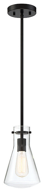 1-Light Pendant, Matte Black