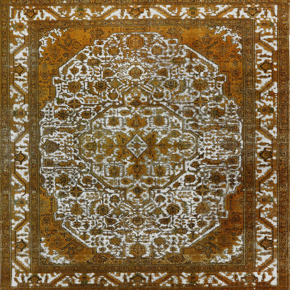 Ahgly Company Indoor Square Mid-Century Modern Area Rugs, 7' Square