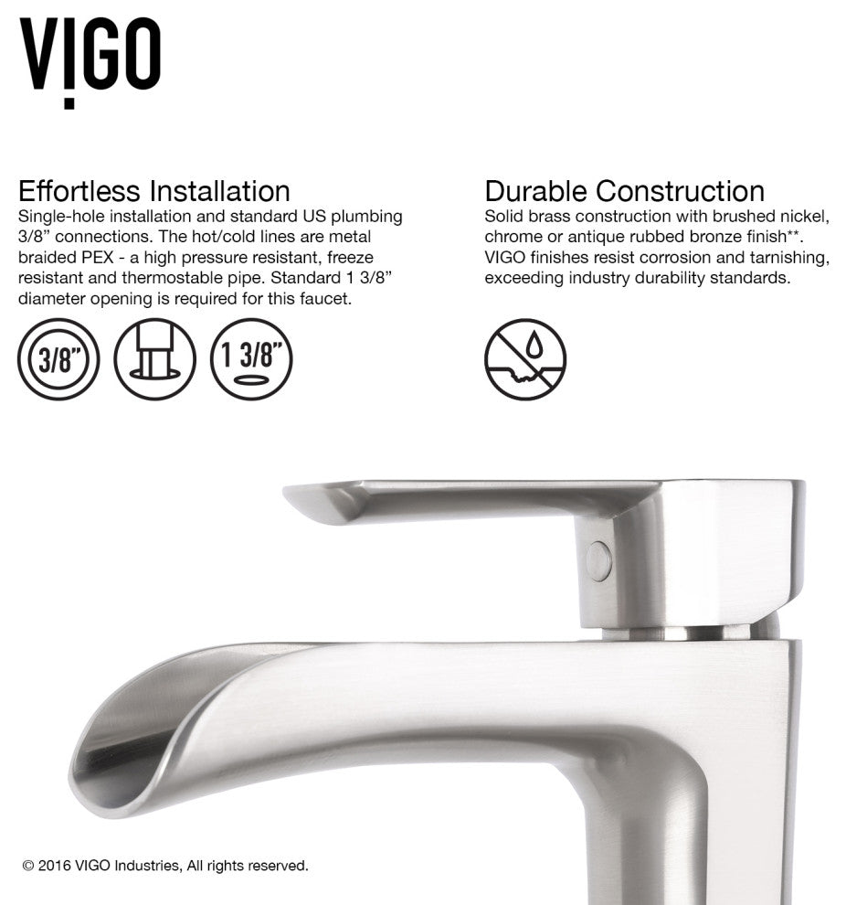 Giovanni 17"L x 17"W Glass Vessel Sink and Niko 11"H Faucet Set