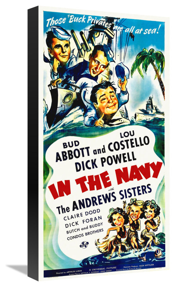 "Abbott & Costello - In The Navy" Canvas by Hollywood Photo Archive, 11x22"
