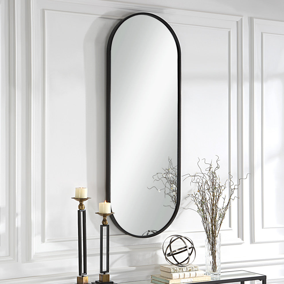 Uttermost UT-9843 Mirror from the Varina collection, Satin Black