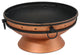 Sunnydaze Royal Cauldron Copper Fire Pit With Handles and Spark Screen, 30"