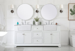 Home Living 22" Farmhouse White-Light Bathroom Vanity