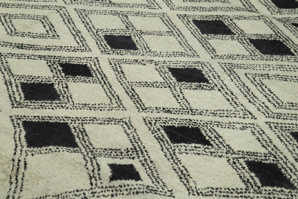 Rug N Carpet - Handmade Unique 10' 1'' x 13' 8'' Moroccan Area Rug