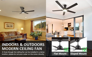 CARRO Indoor Smart Ceiling Fans with Dimmable LED light and Remote, 52inch