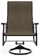 St. Catherine Sling Outdoor Supreme Swivel Rocker, Kora/Black