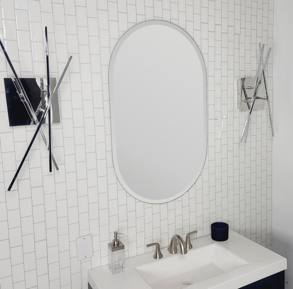 Khloe Modern Bathroom Mirror, 39.5 in. X 23.6 in.