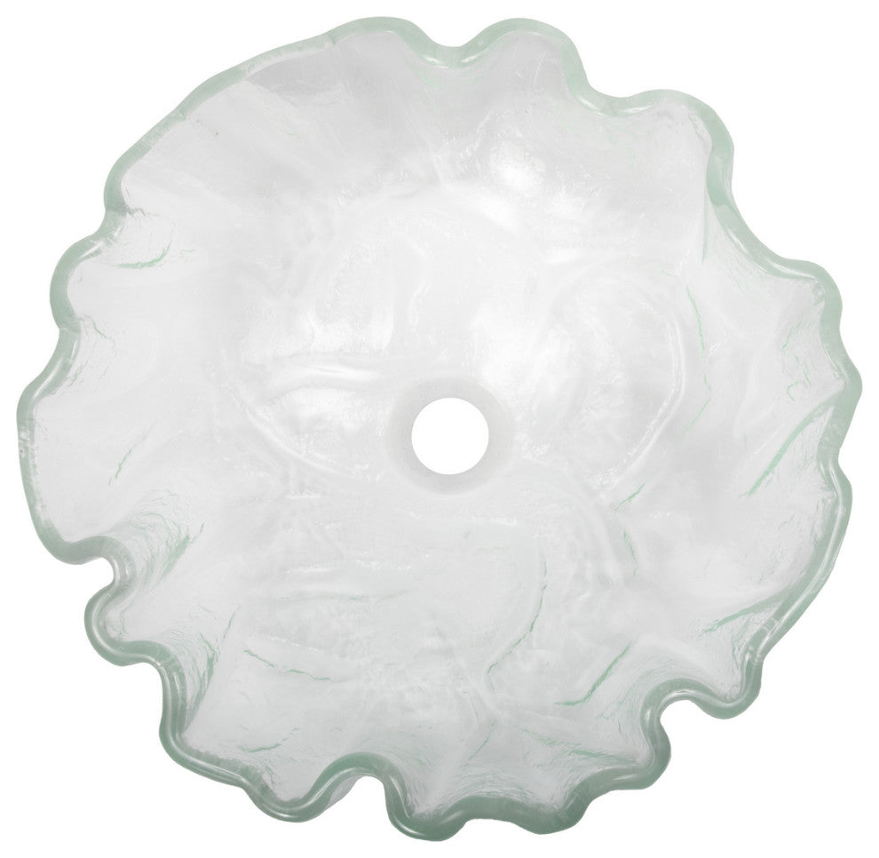 Eden Bath EB_GS11 Bathroom Clear Freeform Wave Tempered Glass Vessel Sink
