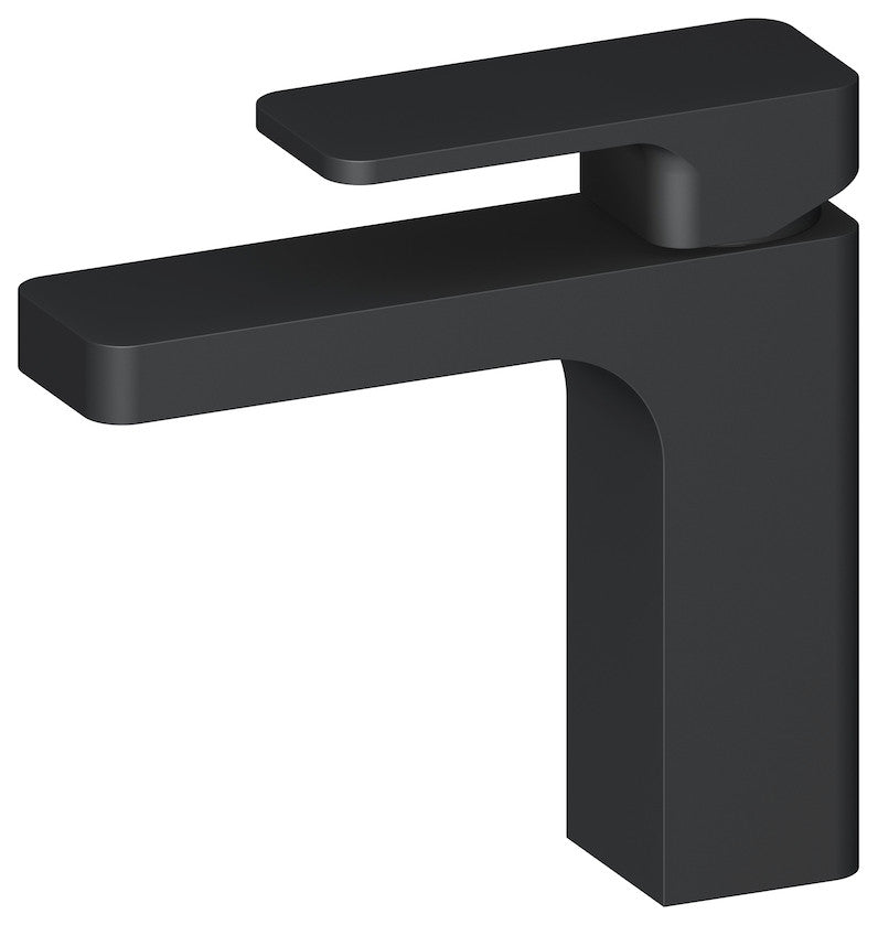 Blossom Brass Square Single Handle Bathroom Vanity Sink Faucet, Matte Black