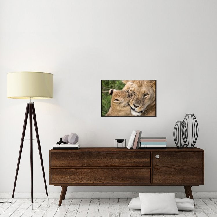 "Mother Love" Framed Canvas Giclee by Alessandro Catta, 31x21"