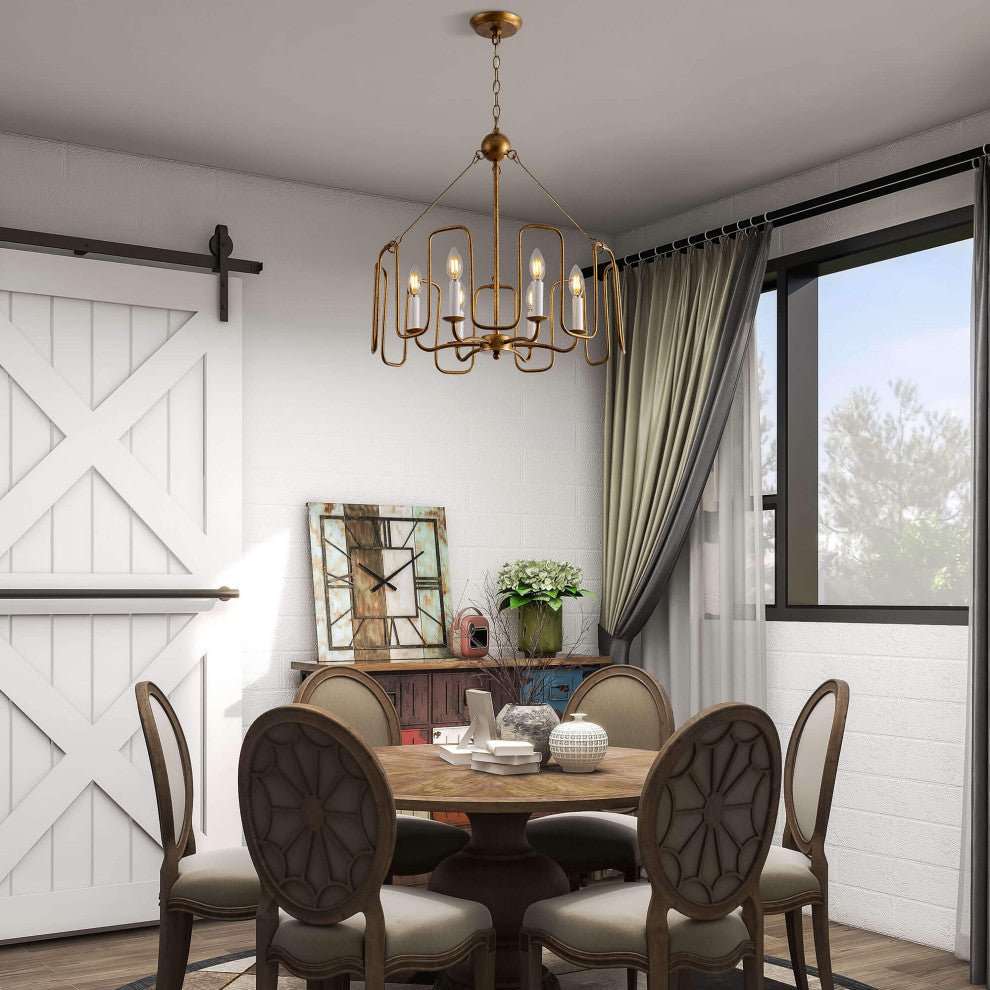 Athena 6-light Drum Chandelier for Living/ Dining Room