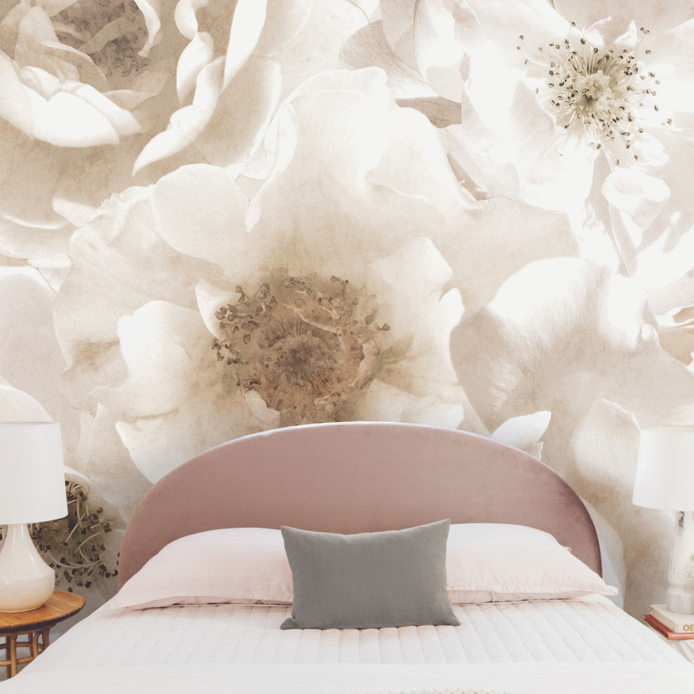 Mr. Kate Creamy Floral Peel and Stick Wallpaper Mural