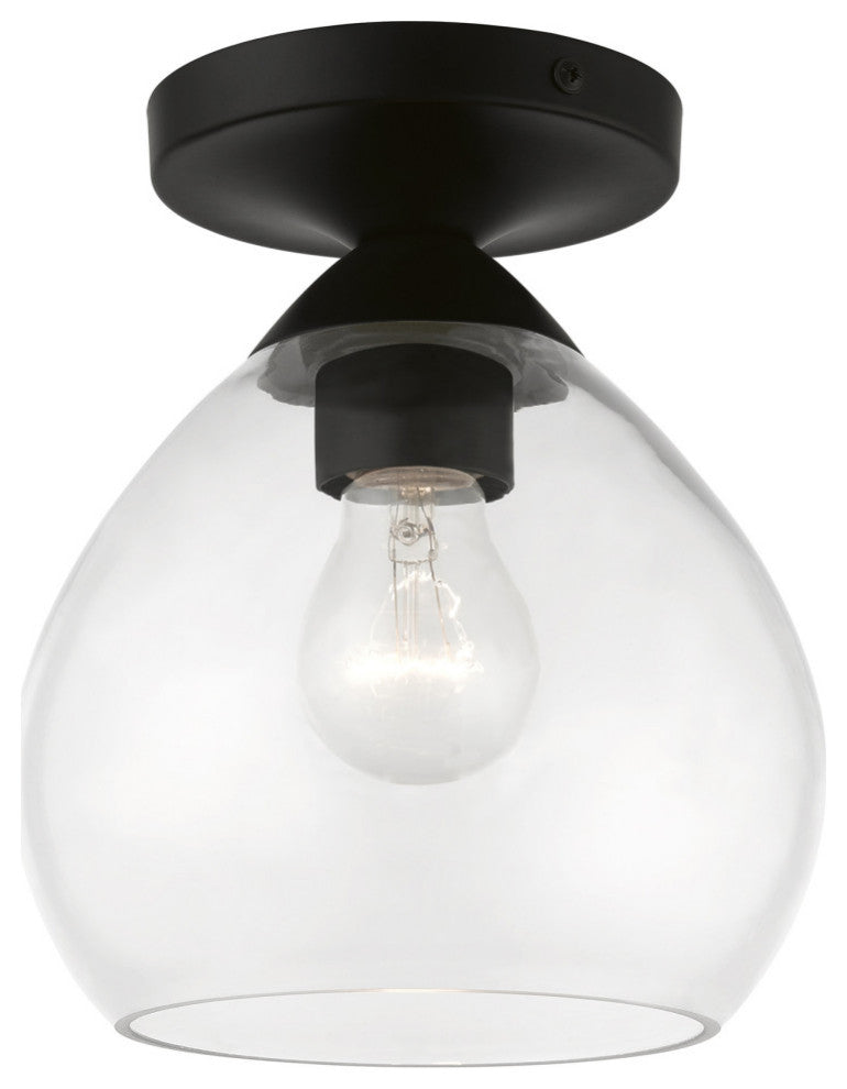 Catania 1 Light Black Semi-Flush