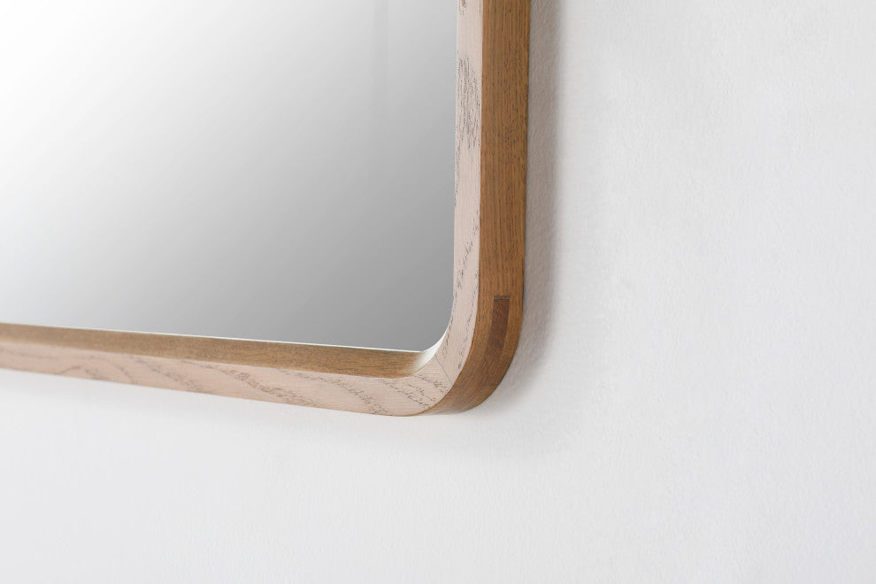 Vela Mirror, Pecan Oak, 36"