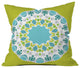 Karen Harris Mod Medallion Green Outdoor Throw Pillow