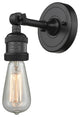 Bare Bulb 1 Light Sconce, Matte Black