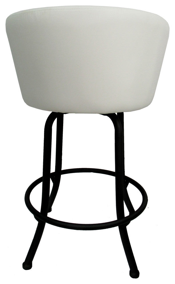 Swivel Counter Metal Bar Stool 26", 30" Extra Tall 34" - Joey, White - Black, 30