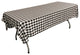LA Linen Rectangular Gingham Checkered Tablecloth, Black, 60"x102"
