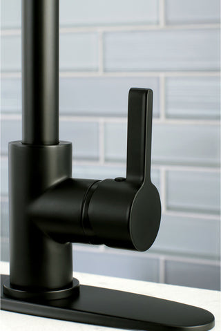 Gourmetier Single-Handle Pre-Rinse Kitchen Faucet, Matte Black