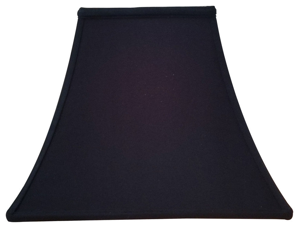 Royal Designs Square Bell Basic Lamp Shade, Black, 16x16x12.5