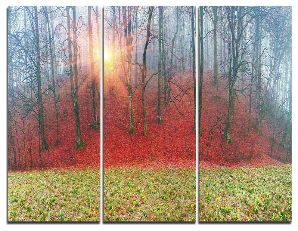 "Spring Flowers With Snowdrops" Photo Canvas Print, 3 Panels, 36"x28"