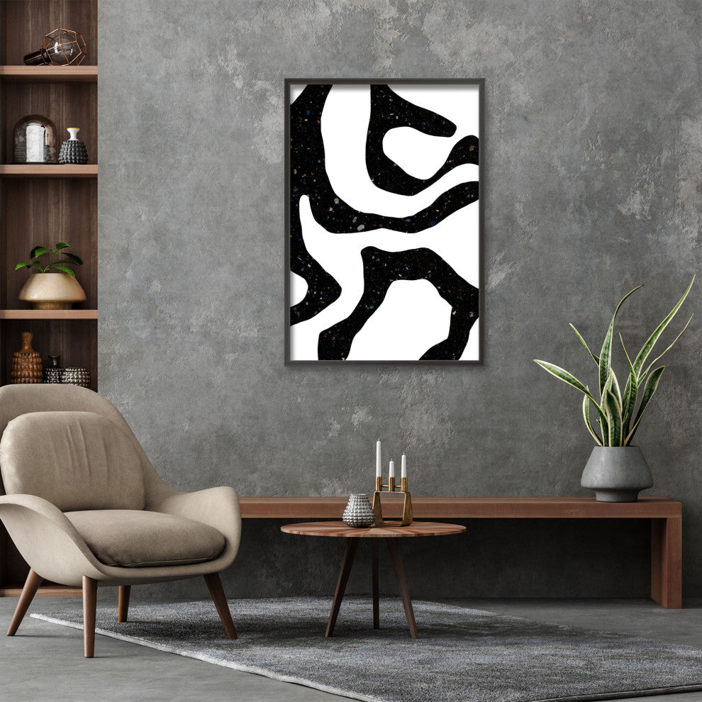 Black Gems Framed Print Wall Art by Uplusmestudio, 24"x36", Framed