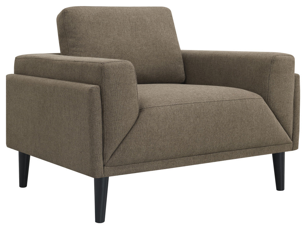 Rilynn Upholstered Track Arm Accent Chair Brown