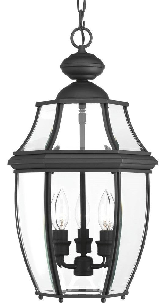 Progress Lighting New Haven 3-Light, Black Hanging Lantern