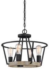 Brockton 4-Light Semi-Flush Mount, Grey Ash