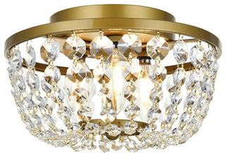 Cyrus 10" Flush Mount, Brass