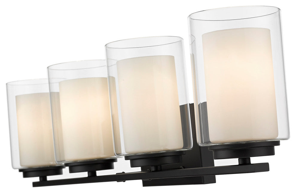 Z-Lite 426-4V Willow 4 Light 32"W Bathroom Vanity Light - Matte Black