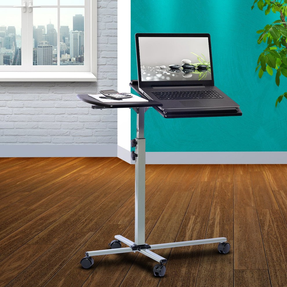 Techni Mobili Rolling Adjustable Laptop Cart. Color: Graphite