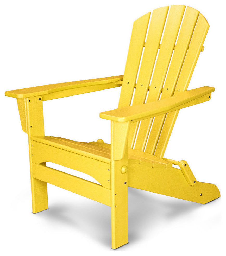 Polywood Palm Coast Folding Adirondack, Lemon