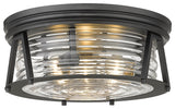 Zlite 491F3-MB 3-Light Flush Mount, Clear