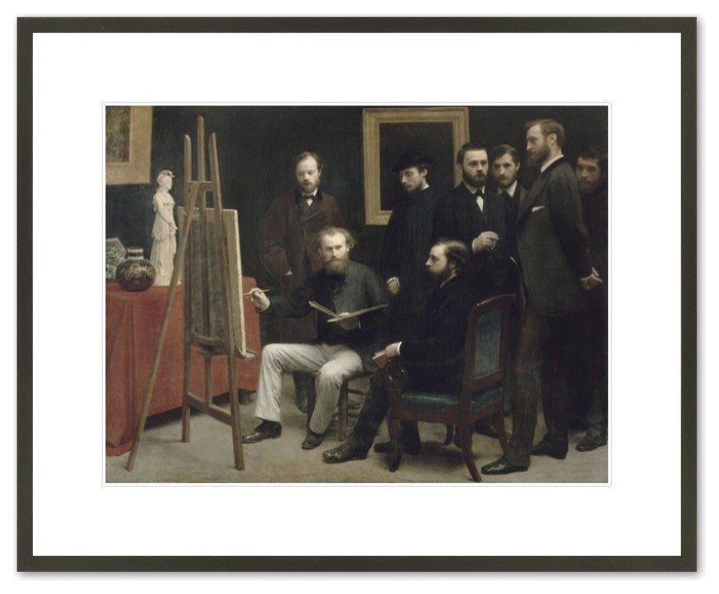 Un atelier aux Batignolles Otto Scholderer, Manet, Renoir, Zacharie Astruc, Emil
