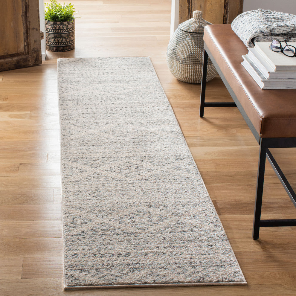 Safavieh Tulum Tul272A Southwestern Rug, Ivory and Gray, 5'3"x7'6"