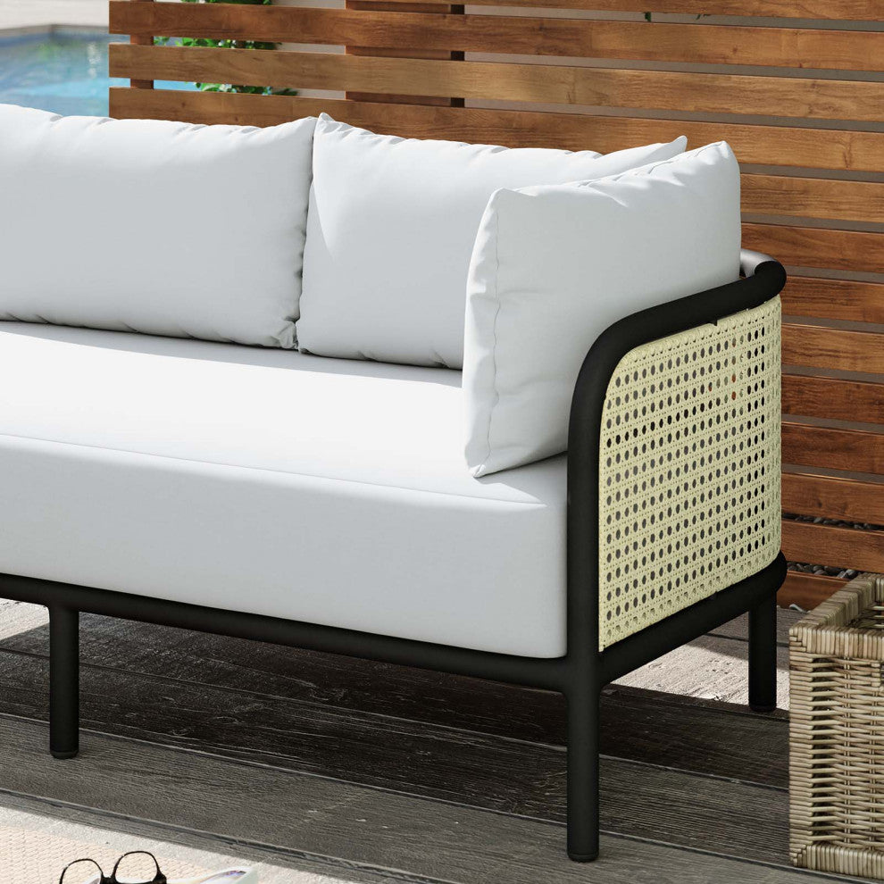 Hanalei Outdoor Patio 3-Piece Sectional, Ivory White