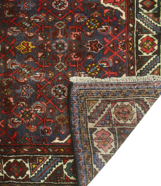 Fine Vintage Distressed Santos Blue/Ivory Runner, 3'4x10'0