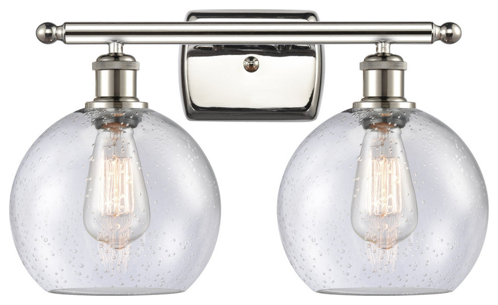 Innovations Lighting 516-2W-PN-G124-8 Athens 2 Light 16" Bath Vanity Light