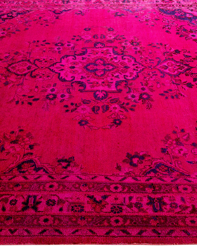 Fine Vibrance, One-of-a-Kind Handmade Area Rug Pink, 7' 1" x 8' 5"